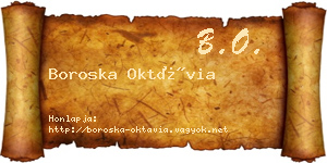 Boroska Oktávia névjegykártya